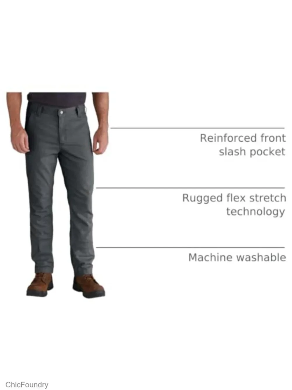 Slim Tapered Rigby Dungaree - Stretch Canvas Work Pants